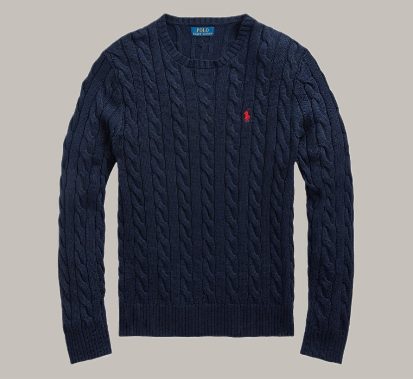 Polo Cable Knit Navy