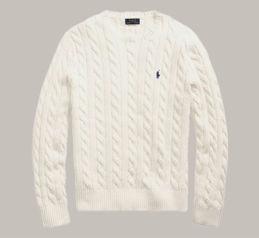 Polo Cable Knit Creame