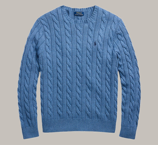 Polo Cable Knit Sky Blue